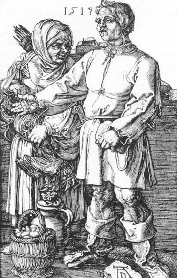 Albrecht Durer The Peasant and His Wife at the Market Norge oil painting art